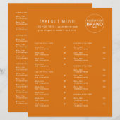 Restaurant Takout Catering Orange Logo Menü (Vorne/Hinten)
