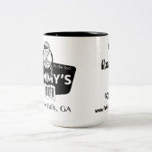 Restaurant-Tasse der Mama - Blutart Zweifarbige Tasse (Mittel)