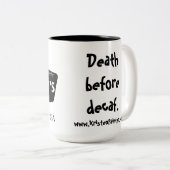 Restaurant-Tasse der Mama - Tod vor Decaf Zweifarbige Tasse (VorderseiteRechts)