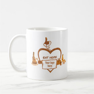 Restaurant-Tasse Ihr Logo hier Kaffeetasse