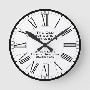 Restaurant Themed Runde Wanduhr
