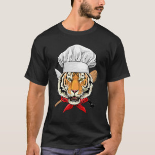 Restaurant Tiger Chef Kochen Küche Kochen Tier T-Shirt