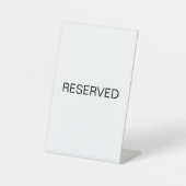 Restaurant Tisch vorbehalten Schild in Schwarz und (Vorderseite)