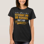 Restaurant und Bar Manager T-Shirt (Vorderseite)