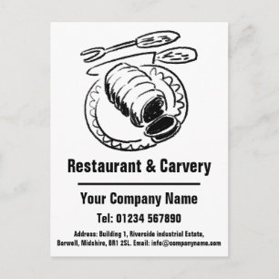 Restaurant- und Carvery-Design zum Personalisieren Postkarte