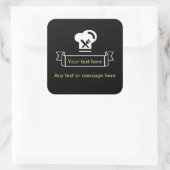 Restaurant und Koch Quadratischer Aufkleber (Tasche)