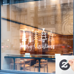 Restaurant und Weihnachtsbaum Fensteraufkleber