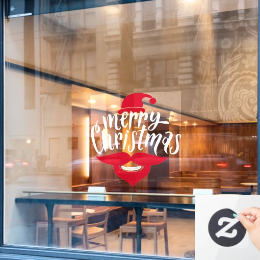 Restaurant und Weihnachtsfenster im Büro Fensteraufkleber (Café-Fenster)
