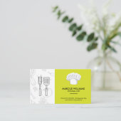 Restaurant Utensils | FÜHRUNGSKRAFT KOCH | Eigentü Visitenkarte (Stehend Vorderseite)