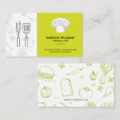 Restaurant Utensils | FÜHRUNGSKRAFT KOCH | Eigentü Visitenkarte (Vorne/Hinten)