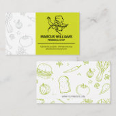 Restaurant Utensils | Koch, der Lebensmittel anbie Visitenkarte (Vorne/Hinten)