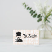 Restaurant Utensils | Koch-Logo Visitenkarte (Stehend Vorderseite)