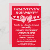 Restaurant Valentine’s Day Party Einladung (Vorne/Hinten)