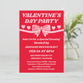 Restaurant Valentinstag-Party Einladung (Stehend Vorderseite)