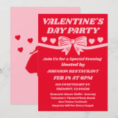 Restaurant Valentinstag-Party Einladung (Vorne/Hinten)