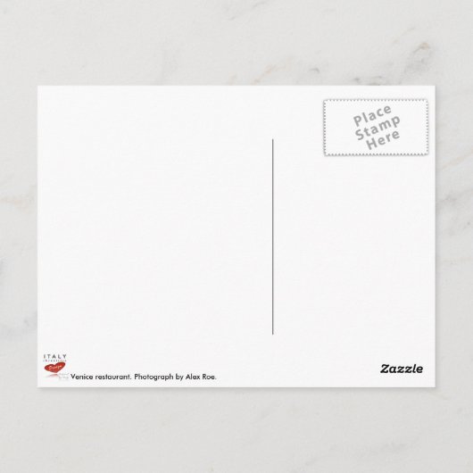 Restaurant Venedig Postkarte (Rückseite)