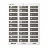 Restaurant-Verpackungslabel Schwarz & Weiß (Vorne)