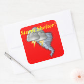 Restaurant versorgt Sturmhütter-Aufkleber Quadratischer Aufkleber (Umschlag)