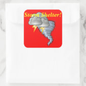 Restaurant versorgt Sturmhütter-Aufkleber Quadratischer Aufkleber (Tasche)
