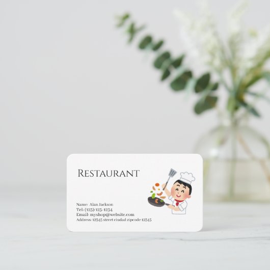 Restaurant Visitenkarte (Stehend Vorderseite)