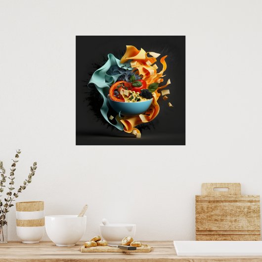 Restaurant Wall Art 24x24 Matte Poster Design 2 (Küche)