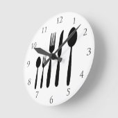 Restaurant-Wanduhr mit Zahlen Runde Wanduhr (Winkel)