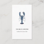 Restaurant "Watercolor Blue Lobster" Visitenkarte (Vorderseite)