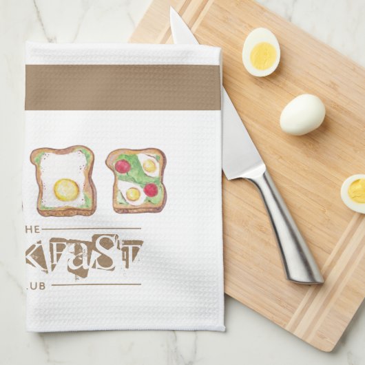 Restaurant "Watercolor Breakfast" Geschirrtuch (Viertel Falte)