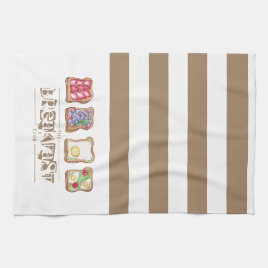 Restaurant "Watercolor Breakfast" Geschirrtuch (Horizontal)