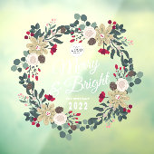 Restaurant Weihnachtsdekoration froh und hell Fensteraufkleber (Blatt 3)