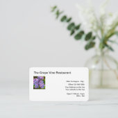 Restaurant Weintrauben Visitenkarte (Stehend Vorderseite)
