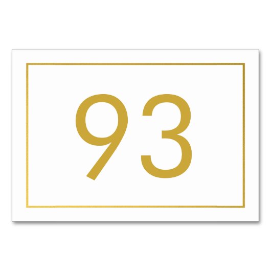 Restaurant Weißes Imitat Minimalistischer Text Tischnummer (Rückseite)