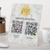 Restaurant "White Gold" Instagram Qr Code Sockelschild (In Situ)