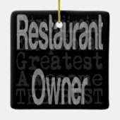 Restaurantbesitzer Extraordinator Keramikornament (Rückseite)