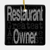 Restaurantbesitzer Extraordinator Keramikornament (Vorderseite)