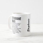 Restaurantbesitzer Kaffeetasse (Vorderseite Links)