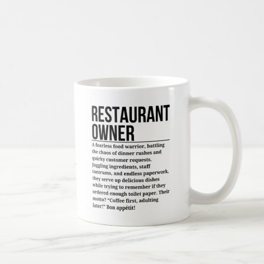 Restaurantbesitzer Kaffeetasse (Rechts)