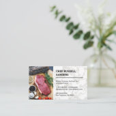 Restaurantbesitzer | Steak Dinner | Koch Visitenkarte (Stehend Vorderseite)