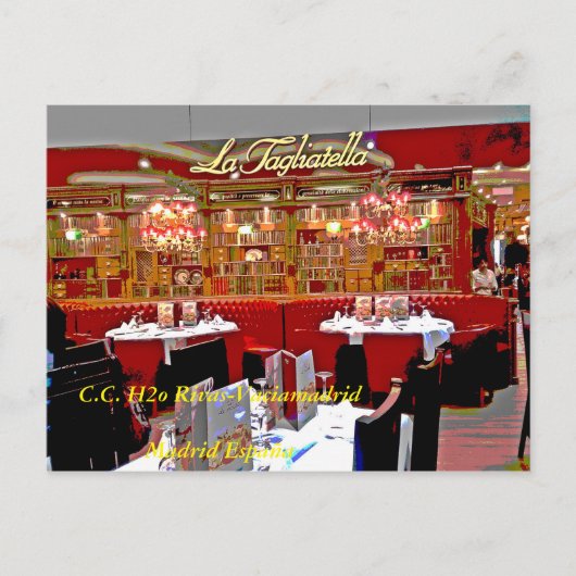 Restaurante centro comercial H2O de Rivas vaciamad Postkarte (Vorderseite)