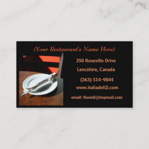 Restaurantgewerbe-Karte Visitenkarte