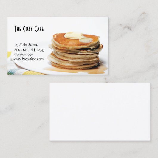 Restaurantgewerbe-Karte Visitenkarte (Vorne/Hinten)