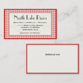 Restaurantgewerbe-Karten-Schablone Visitenkarte (Vorne/Hinten)