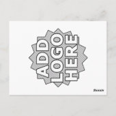 Restaurantkommentarkarte mit Logo Postkarte (Rückseite)