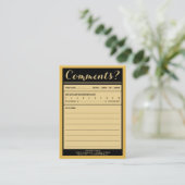 Restaurantkommentarkarte Visitenkarte (Stehend Vorderseite)