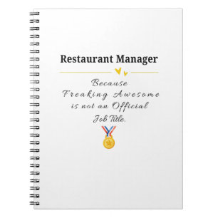 Restaurantmanager Notizblock