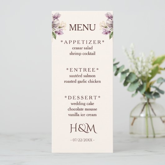 Restaurantmenü Menükarte (Stehend Vorderseite)