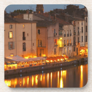 Restaurants entlang dem Fluss L'Herault. L'Herault Untersetzer