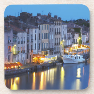 Restaurants entlang dem l'Herault Fluss. L'Herault Untersetzer