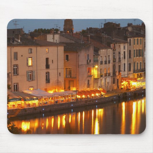 Restaurants entlang des Flusses Herault. L'Herault Mousepad (Vorne)