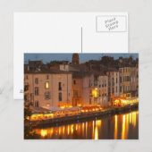 Restaurants entlang des Flusses Herault. L'Herault Postkarte (Vorne/Hinten)